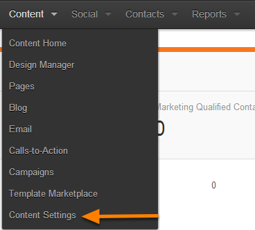 Go to Content > Content Settings.