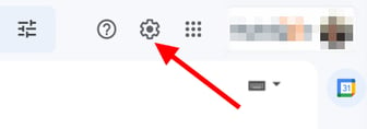 Icono del engranaje de Gmail para editar una firma de correo