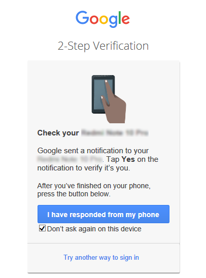 Verify your identity by the security method.