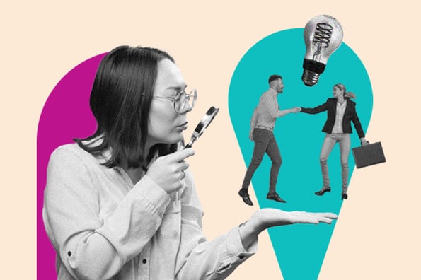 outsource your marketing: image shows person with a phone