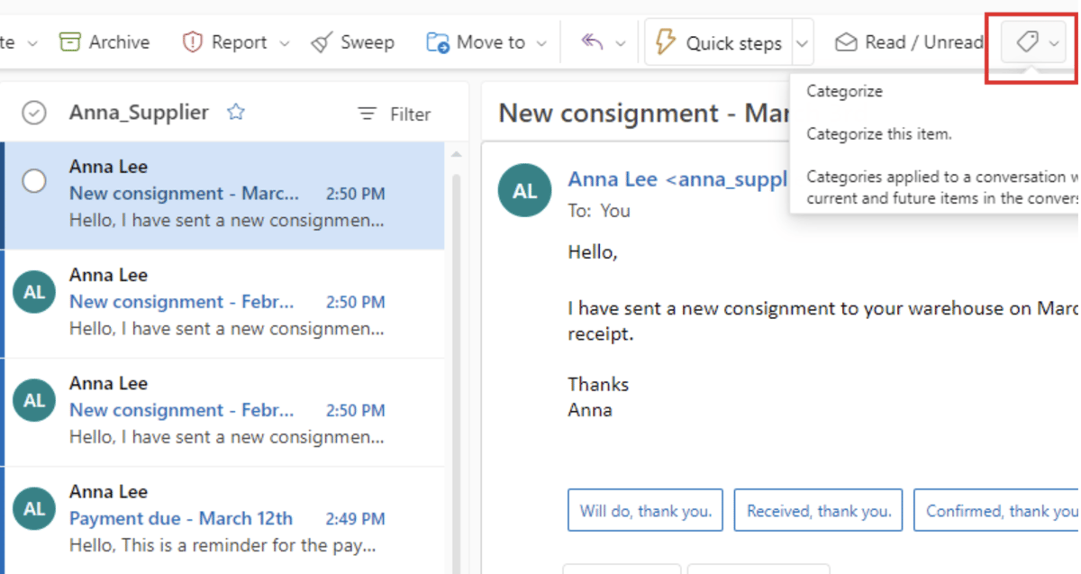 How to organize Outlook email using folders and rules