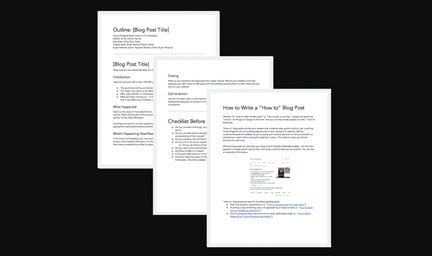 Blog post templates