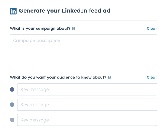 Campaign Assistant Generate LinkedIn Ad
