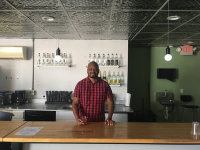 Chris Marshall at his sober bar in Austin, Texas
