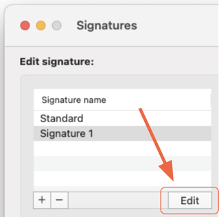 Click the Edit button of the Signatures field