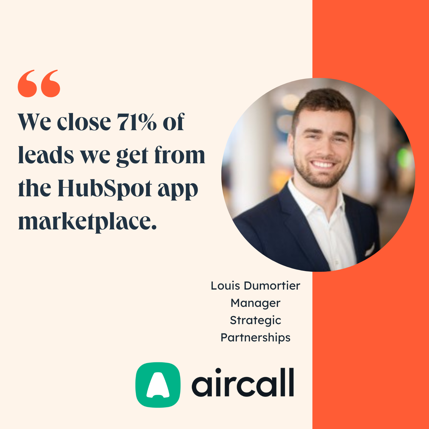 Aircall quote on closing marketplace leads
