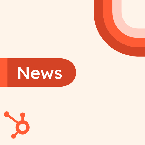 orange and cream square with news written in a rounded shape