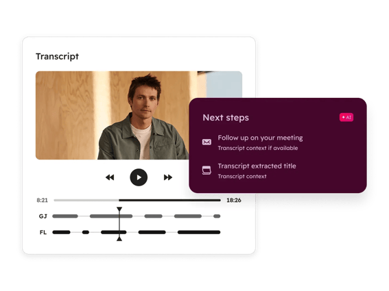 SUI of Sales Hub's sales workspace AI Meeting Assistant