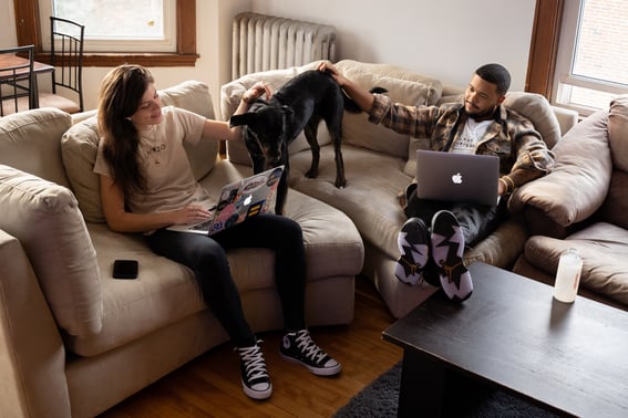 employee working from home