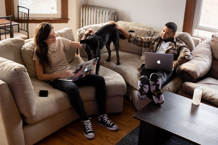 employee working from home