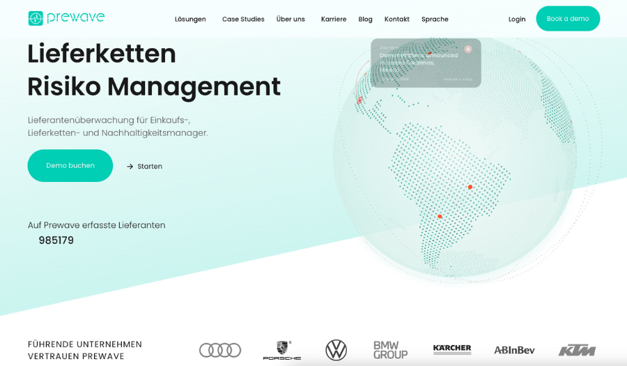 Prewave Screenshot Website