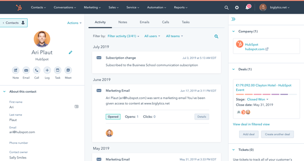 marketing dashboard
