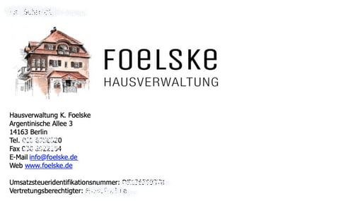 Kreative Signatur Screenshot E-Mail Hausverwaltung Foelske