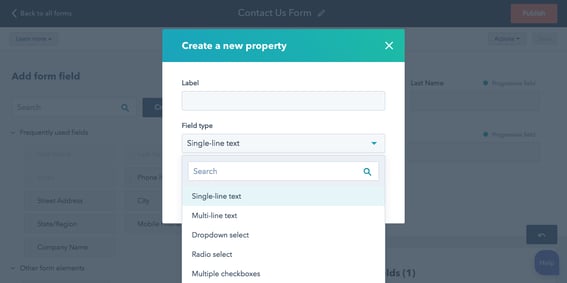 HubSpot Forms - Ready to Use Form Fields