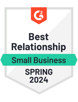 G2 Badge 2024 - Best Relationship