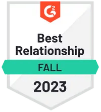 G2 Best Relationship Award, Fall 2023