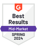 G2 badge : best results mid market winter 2023