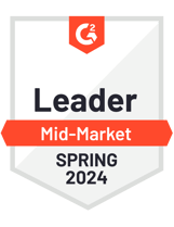 G2 Badge Winter 2023 Mid Market Leader