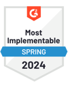 G2 Badge 2024 Most Implementable