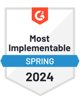 G2 Bagde 2023 - Most Implementable CRM