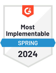 G2 badge Most Implementable Winter 2024