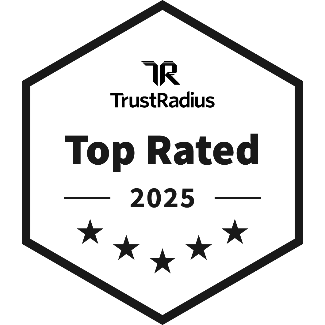 TrustRadius award badge for HubSpot CRM: Top Rated 2025