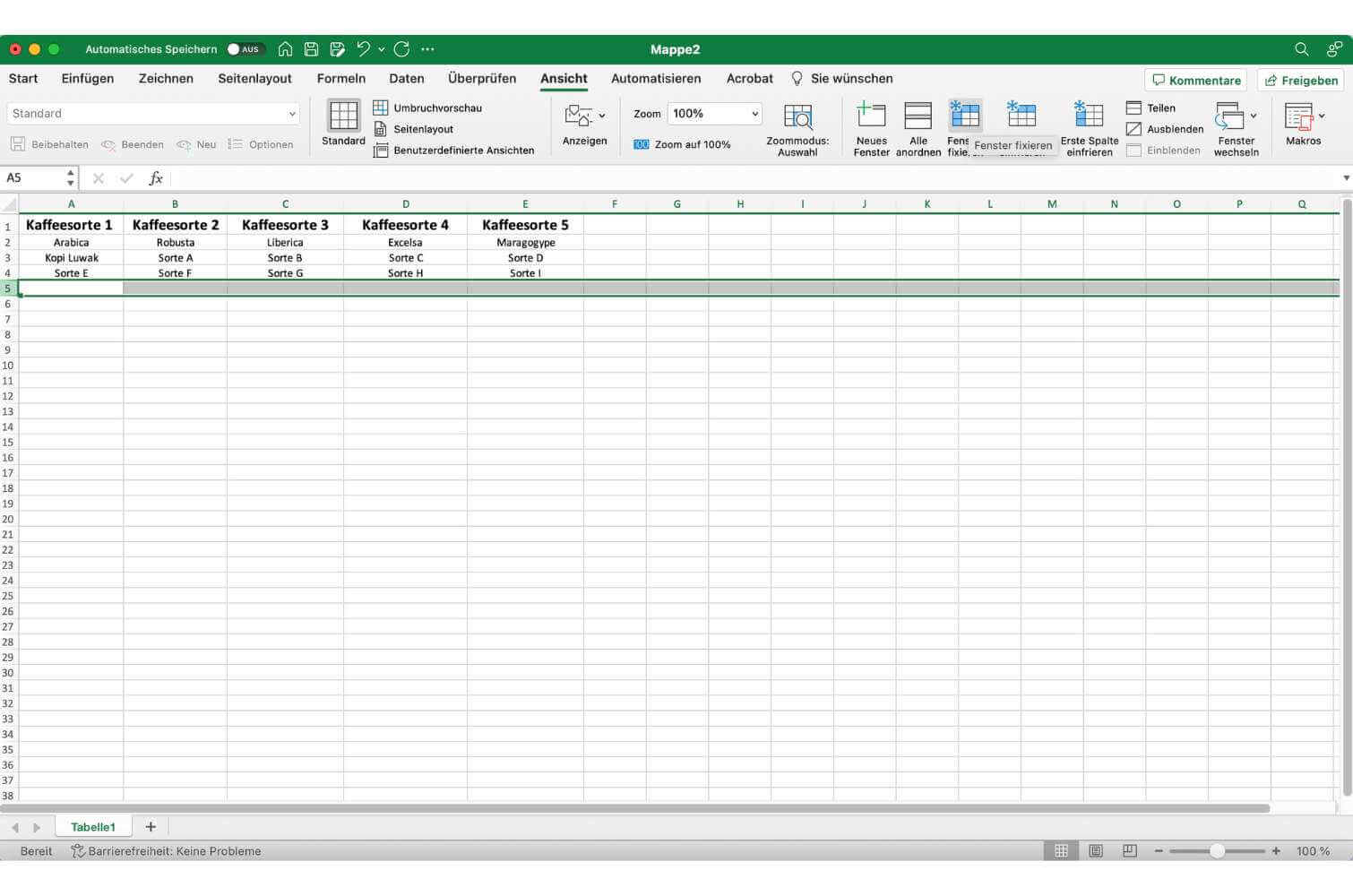 Bei Excel In Einer Zeile Untereinander Schreiben Excel Zeilen und Spalten fixieren: So geht's