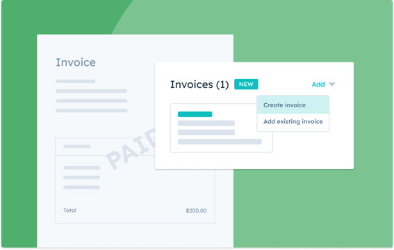 Create an invoice or add to an existing invoice