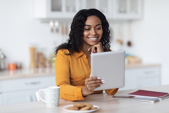 Young woman excited to learn about and understand how to use Python with APIs.