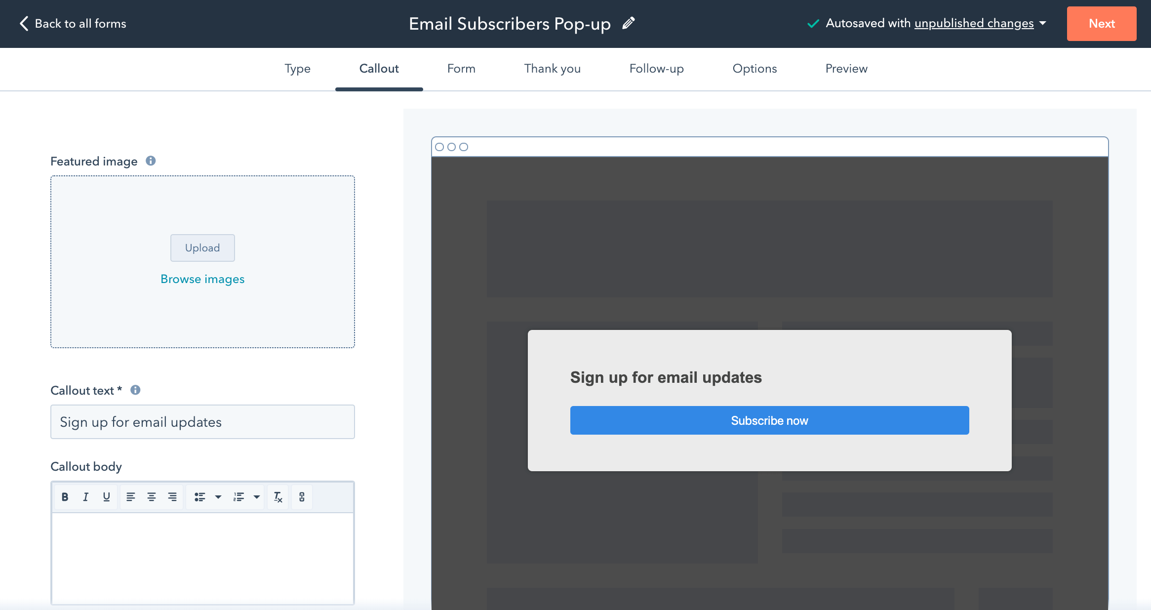 Exit Intent Forms Hubspot
