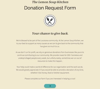 request donation form template from paperform