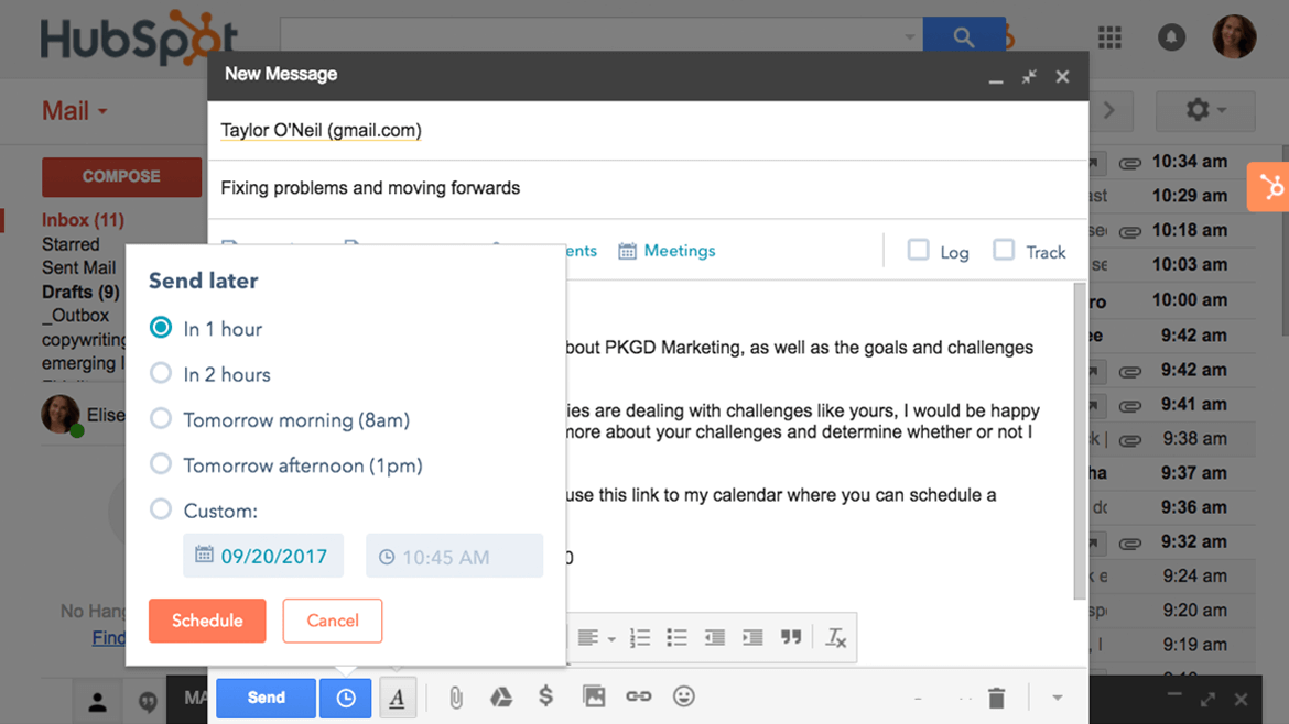 email scheduling software for small business hubspot program to make work schedules