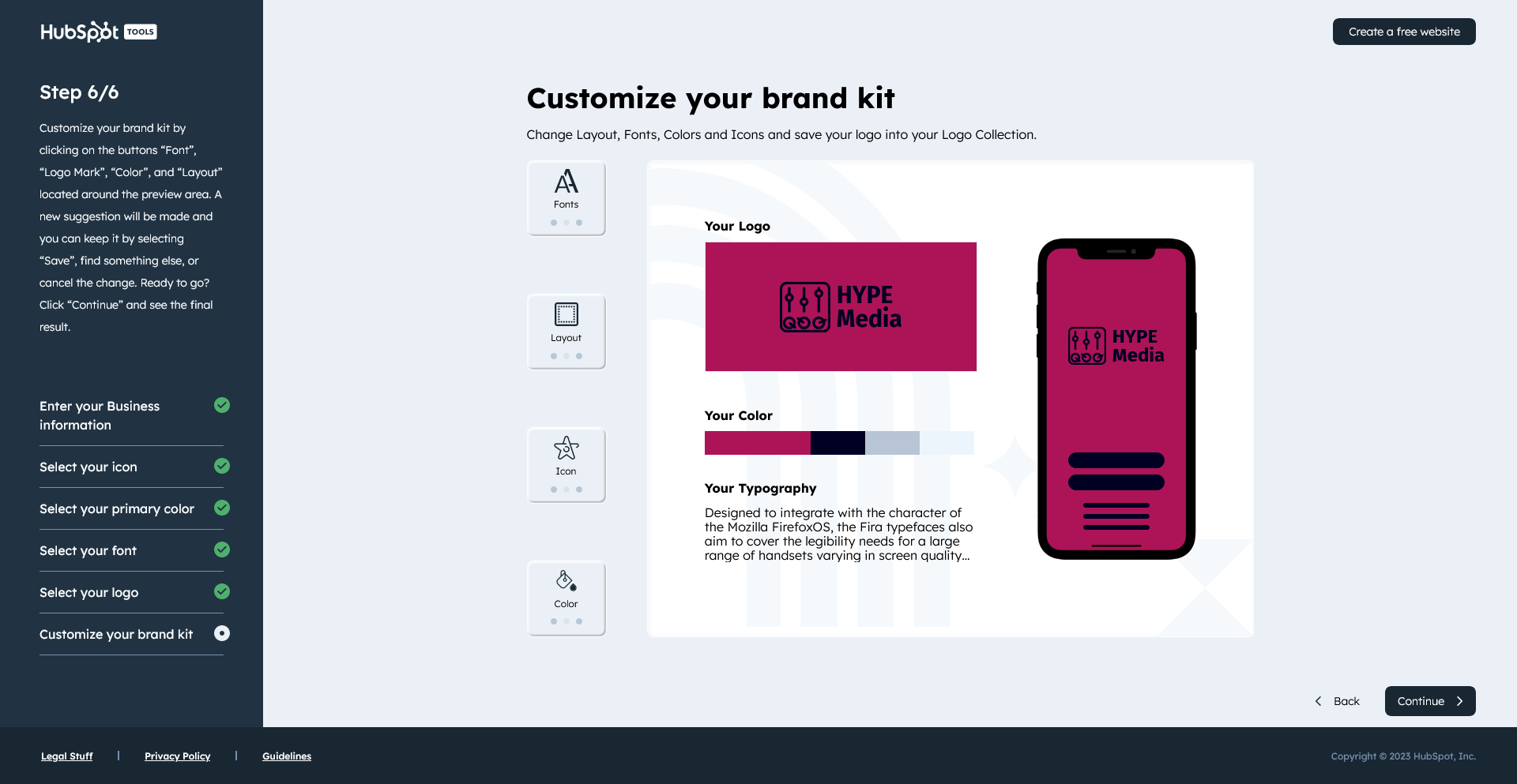 Customizing your production logo.