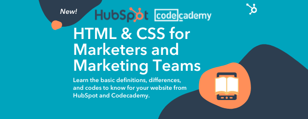 HubSpot x Codecademy HTML and CSS for marketers resource banner