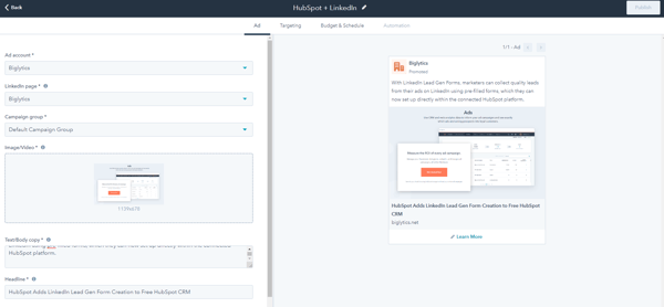 HubSpot-LinkedIn Lead Gen Forms