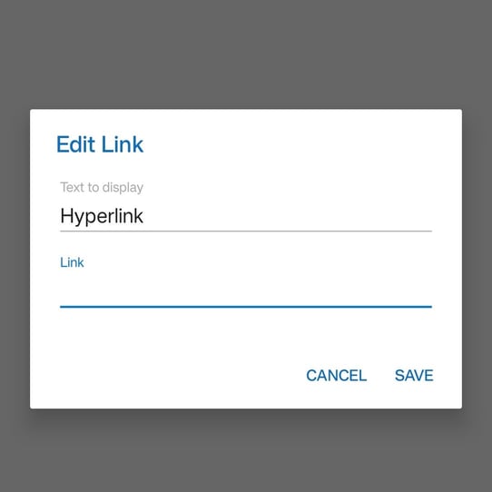 Adding link address to hyperlink in Outlook mobile app.