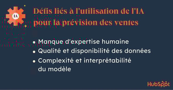 Les défis relatifs à l'utilisation de l'IA pour la prévision des ventes
