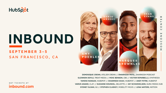 Inbound headliners announced featuring Amy Poehler, Marques Brownlee, Sean Evans, and Dario Amodei