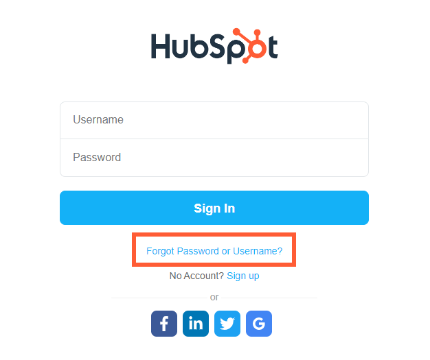 Impact password reset