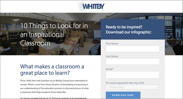 Whitby School's blog post about inspirational classrooms