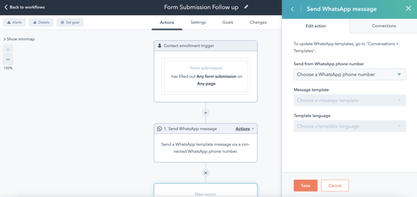 Workflow for WhatsApp
