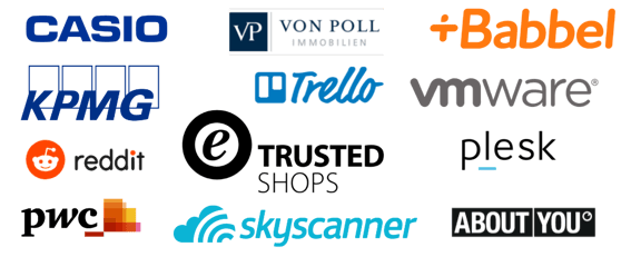 Logos von großen Unternehmen, die HubSpot-Kunden sind