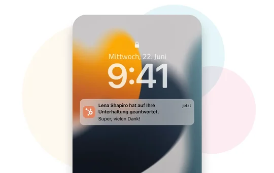Eine Push-Benachrichtigung in der Mobile-App von HubSpot