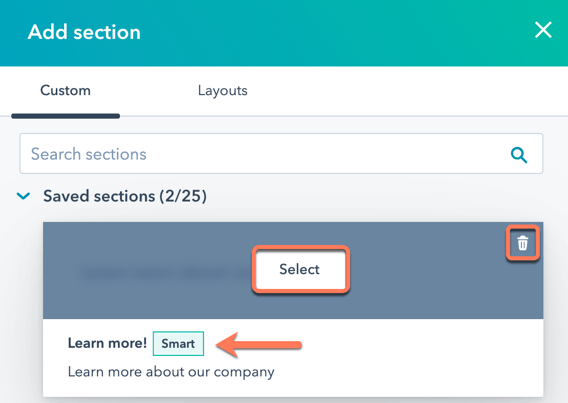 add-smart-section