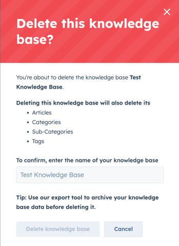 delete-knkowledge-base