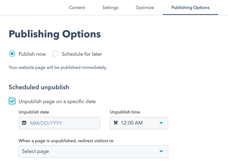 publishing-options-tab