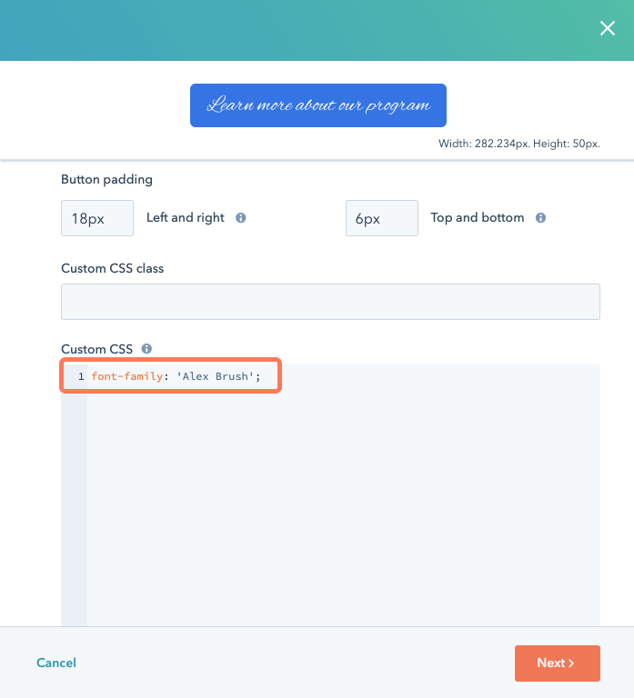 set-custom-font-for-cta