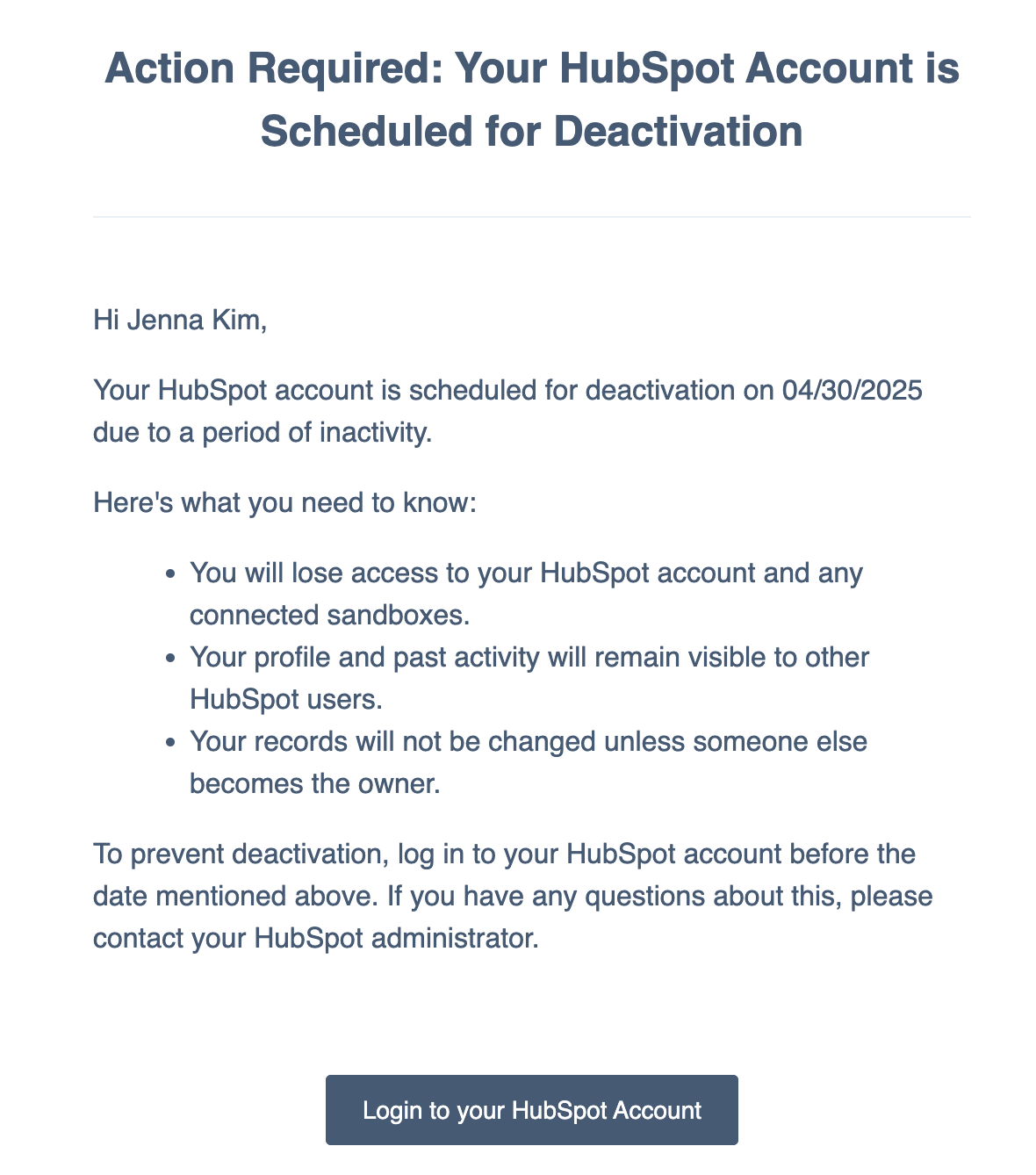 inactive user notification 2 weeks