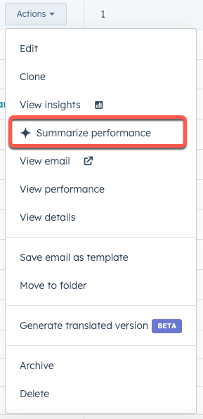 summarize-performance-of-marketing-email