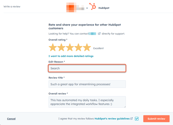 KB - app review update